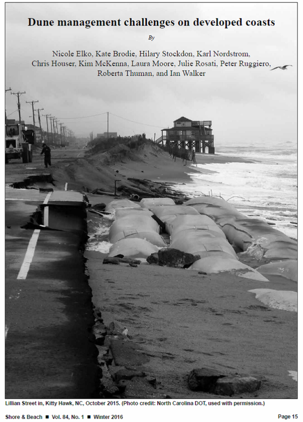 Figure 3. Documentation of dune workshop in Shore & Beach paper